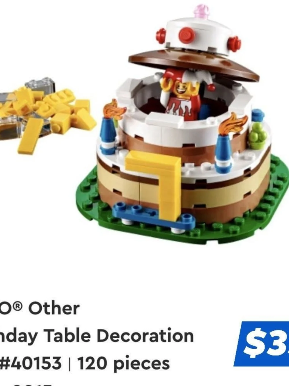 Lego Mini Cake Stack Playset in White, Brown, Yellow, Green, Blue, Red 40153